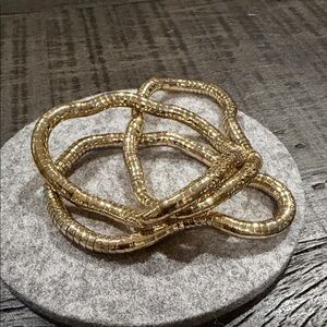 Set of Three Gold bracelets